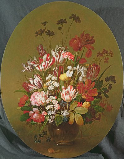 Flowers in a Glass Vase by Hans Bollongier